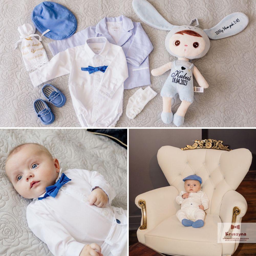 Garniturek do chrztu Miłosz (biały) marki Abrakadabra - obrazek 2