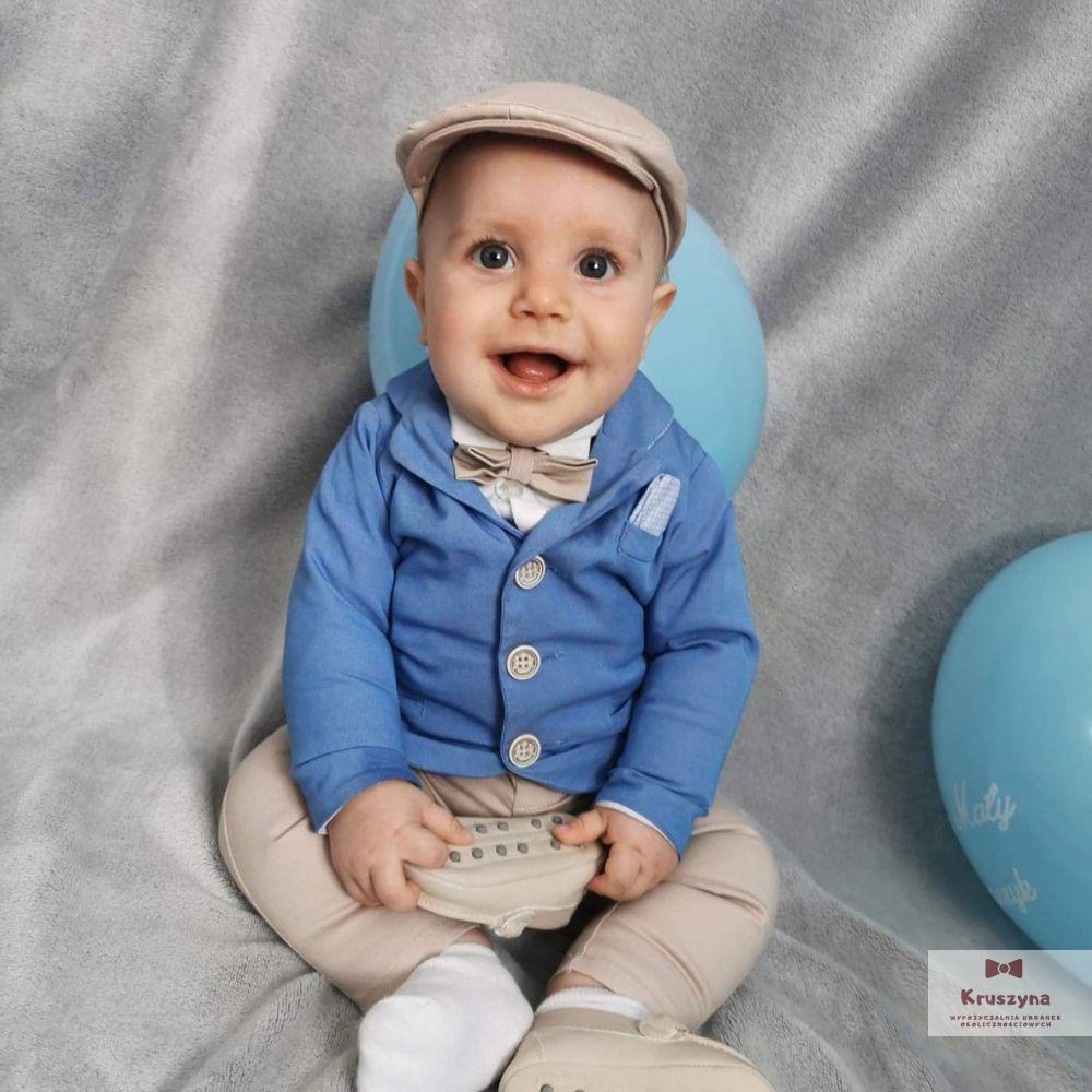 Garniturek do chrztu Ksawery (beżowy) marki Abrakadabra