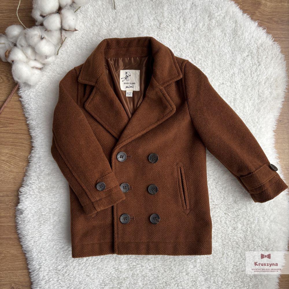 Płaszczyk do chrztu flauszowy - brązowy